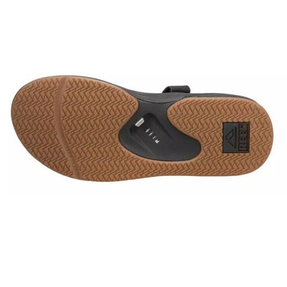 Reef 43965-V3 Fanning Baja Sandals Mens Sz 10 Black/Silver/Gum - Picture 2 of 6